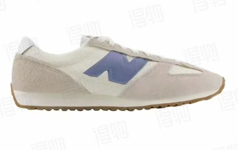 New Balance 471 Cream & Blue Retro Sneakers